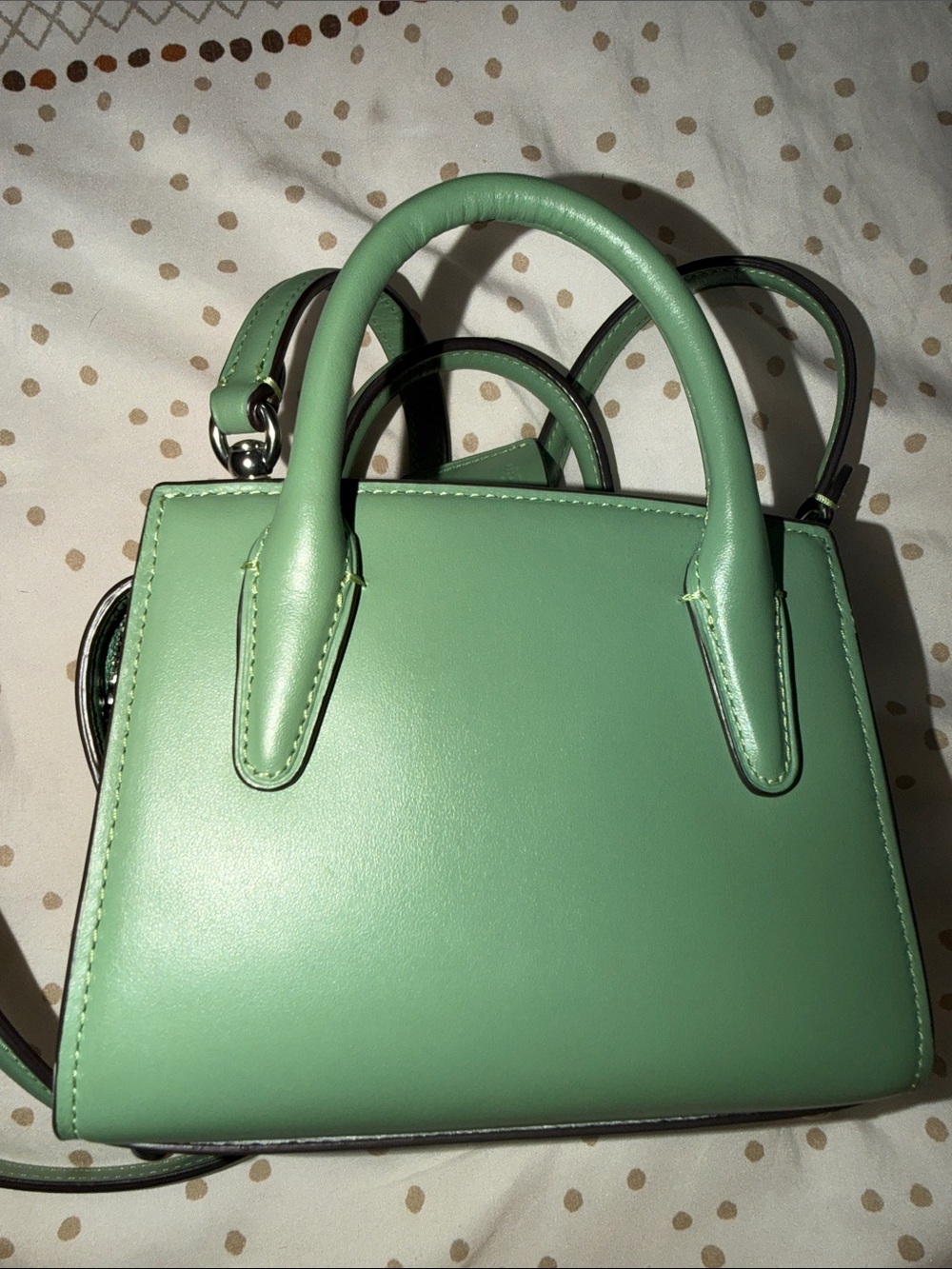 Coach Mini Leather Satchel in Sage - Picture 4 of 5